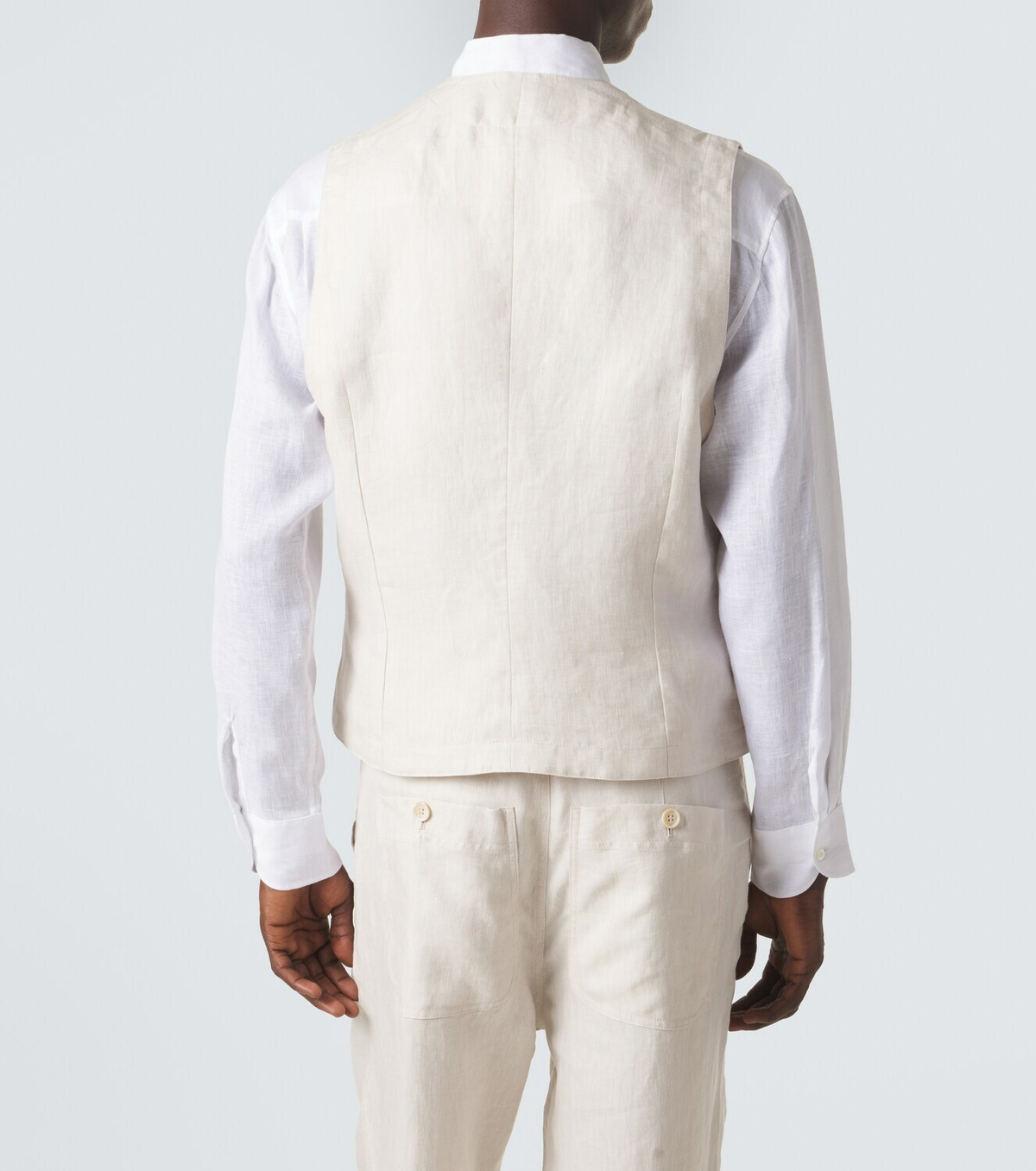 Brunello Cucinelli Herringbone linen vest