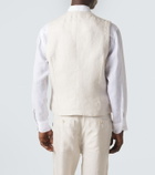 Brunello Cucinelli Herringbone linen vest