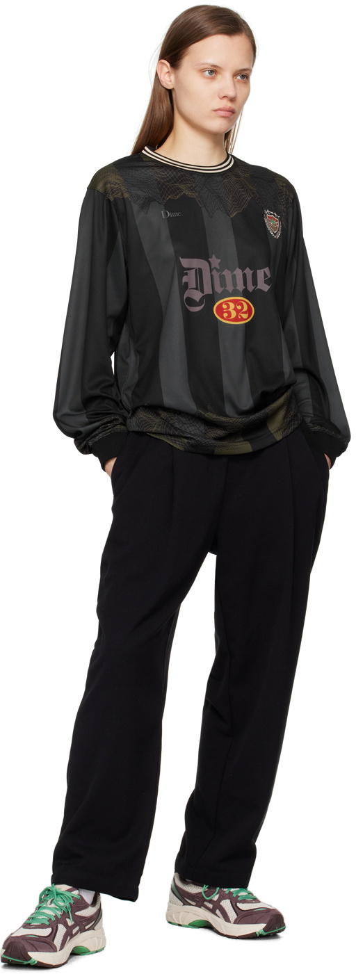 Dime Black Pleated Trousers