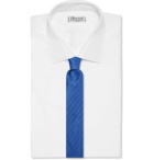 Giorgio Armani - 8cm Silk and Cotton-Blend Jacquard Tie - Men - Blue