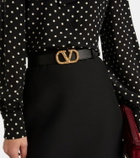 Valentino Garavani VLogo Swarovski®-embellished leather belt