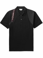 Alexander McQueen - Harness-Detailed Cotton-Piqué Polo Shirt - Black