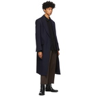 System Navy Wool Long Coat