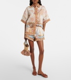 Zimmermann Mahon printed linen bowling shirt