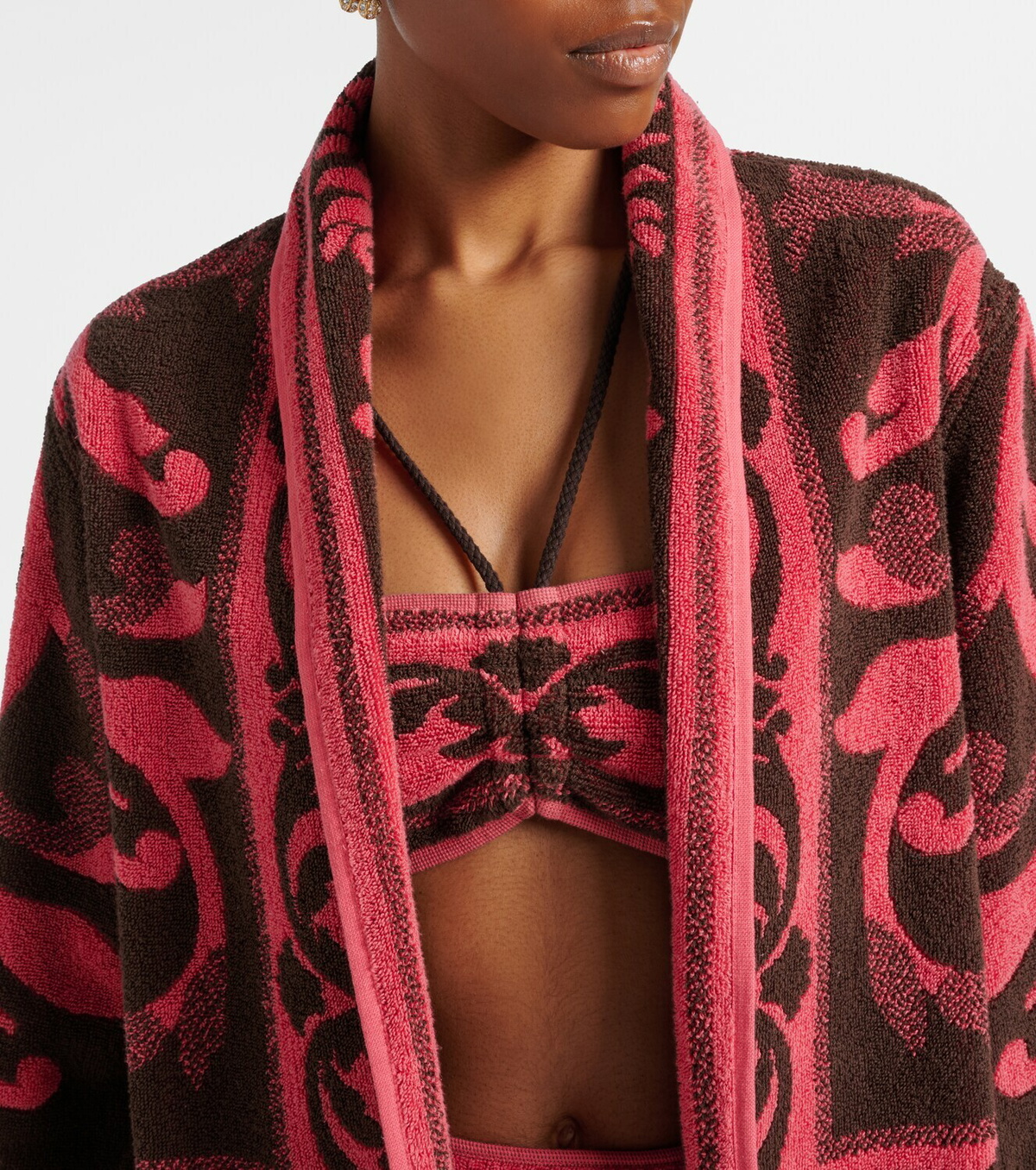 Valentino Cotton terry jacquard jacket
