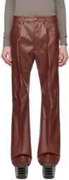 Rick Owens Burgundy Geth Jeans