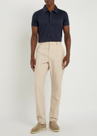 Raith Santi Mercerized Cotton Polo Shirt Navy
