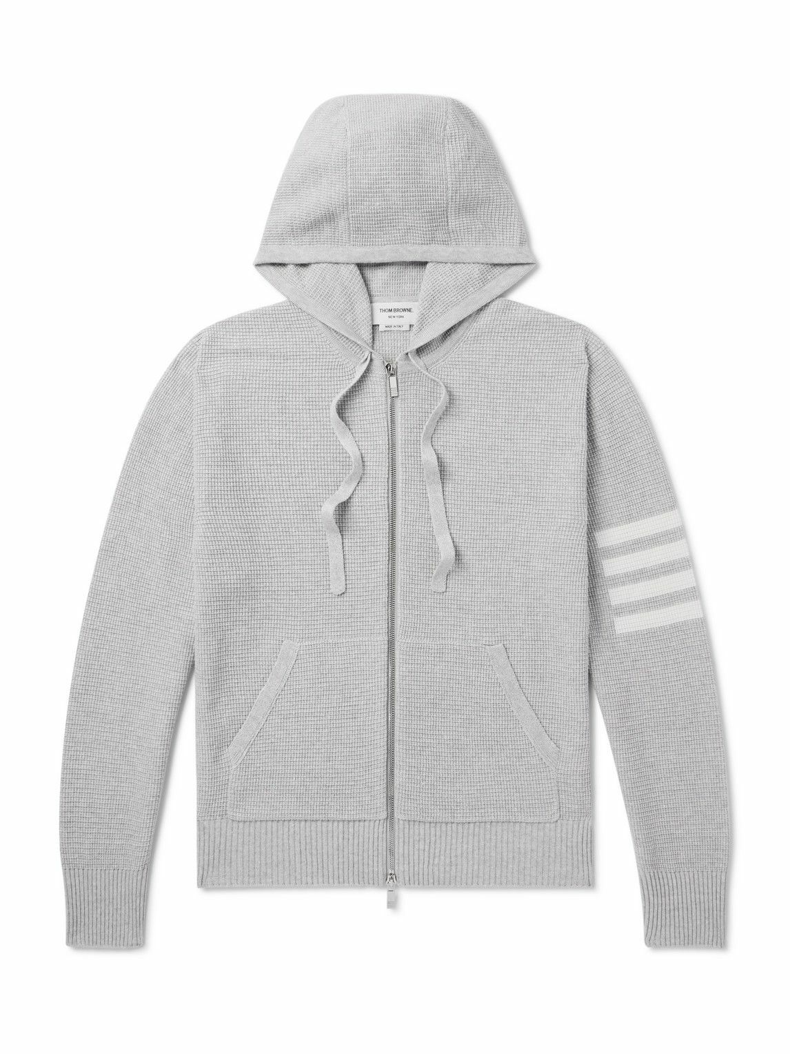スウェット・トレーナー THOM BROWNE HOODIE ZIP-UP PULLOVER Zip Up Hoodie W/ Engineered 4 Bar In Color Blocked Solid