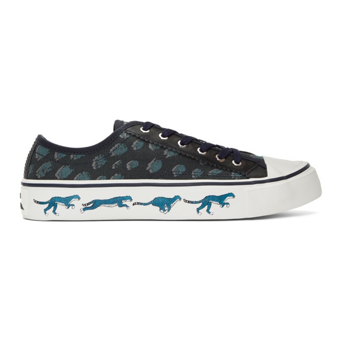 Photo: PS by Paul Smith Navy Cheetah Fennec Sneakers