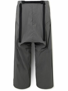 ACRONYM - P30BL Wide-Leg Belted Layered Encapsulated Nylon Cargo Trousers - Gray