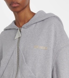 The Attico Logo cotton fleece hoodie