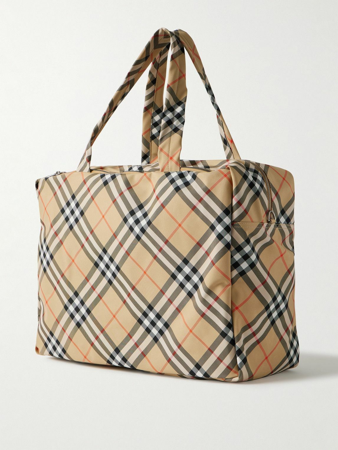Burberry - Logo-Appliquéd Checked Canvas Duffle Bag Burberry