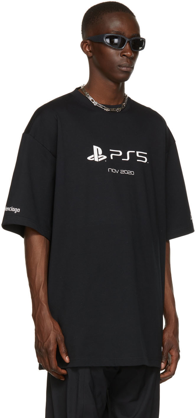 Balenciaga Black Sony Playstation Edition Boxy T-Shirt Balenciaga