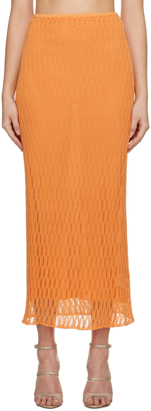CAMILLA AND MARC Orange Nova Maxi Skirt