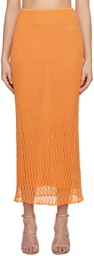 CAMILLA AND MARC Orange Nova Maxi Skirt