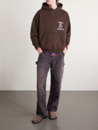Cherry Los Angeles - Cowboys Logo-Embroidered Printed Cotton-Jersey Hoodie - Brown