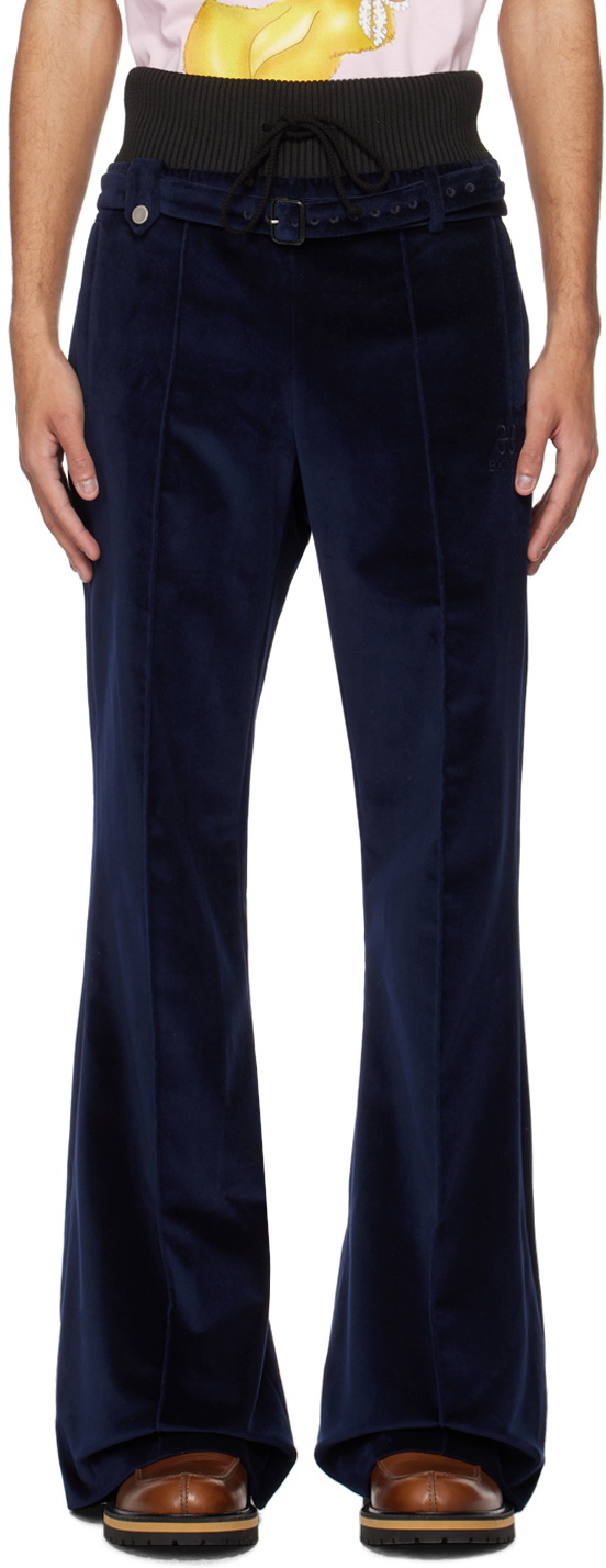 EGONLAB エゴンラボ TRACK PANTS トラックパンツ 新品 S EGONlab Black & Navy Tailored Track Pants EGONlab