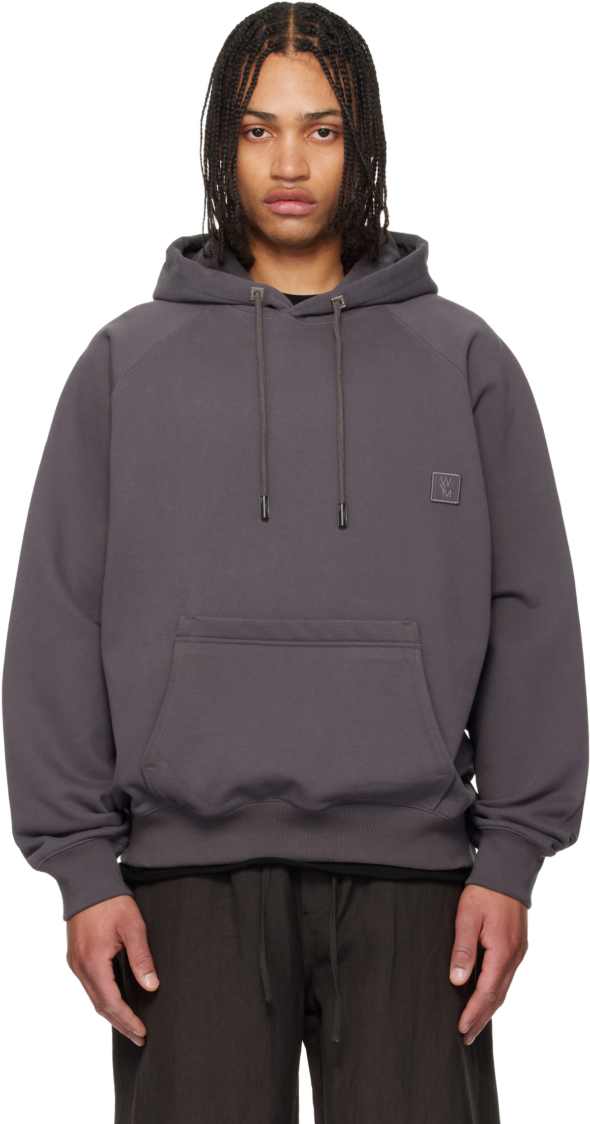 WOOYOUNGMI Gray New Back Logo Hoodie