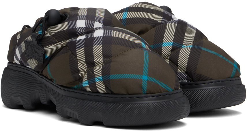 Burberry Brown Check Nylon Pillow Loafers