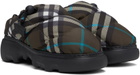 Burberry Brown Check Nylon Pillow Loafers