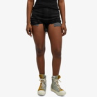 Rick Owens DRKSHDW Women's Cutoff Denim Shorts in Black
