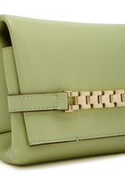 Victoria Beckham Chain Mini Leather Pouch - Light Green - One Size