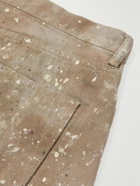 John Elliott - The Daze Straight-Leg Paint-Splattered Jeans - Brown