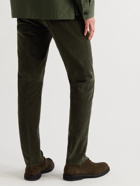 Altea - Milano Slim-Fit Tapered Cotton-Blend Corduroy Trousers - Green