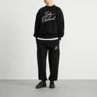 Late Checkout Men's Script Crewneck Sweatshirt in Black/White