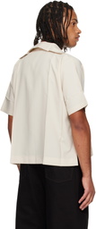 132 5. ISSEY MIYAKE Beige Flat Shirt