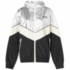 Golden Goose Women's Star Patchwork Windbreaker in Silver/Dark Papyrus/Black