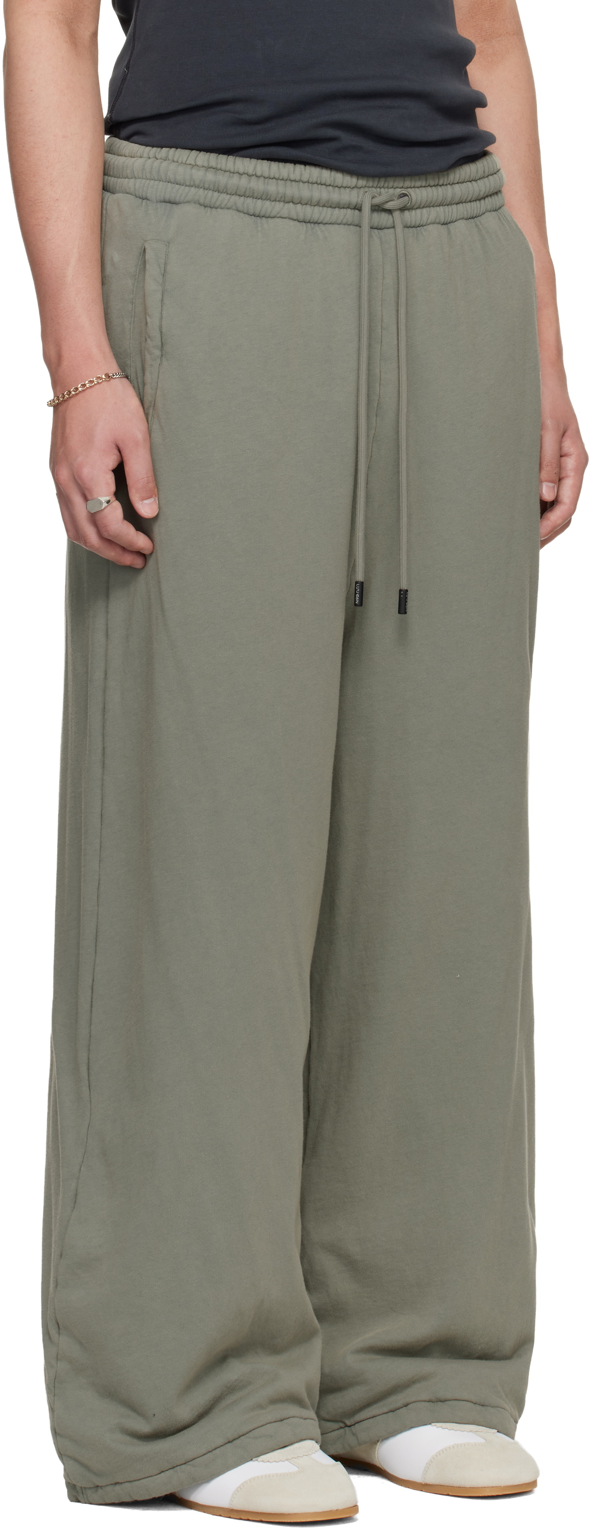 LU'U DAN Gray Wadded Bontans Sweatpants