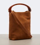 Dries Van Noten Crisp Mini suede top-handle bag