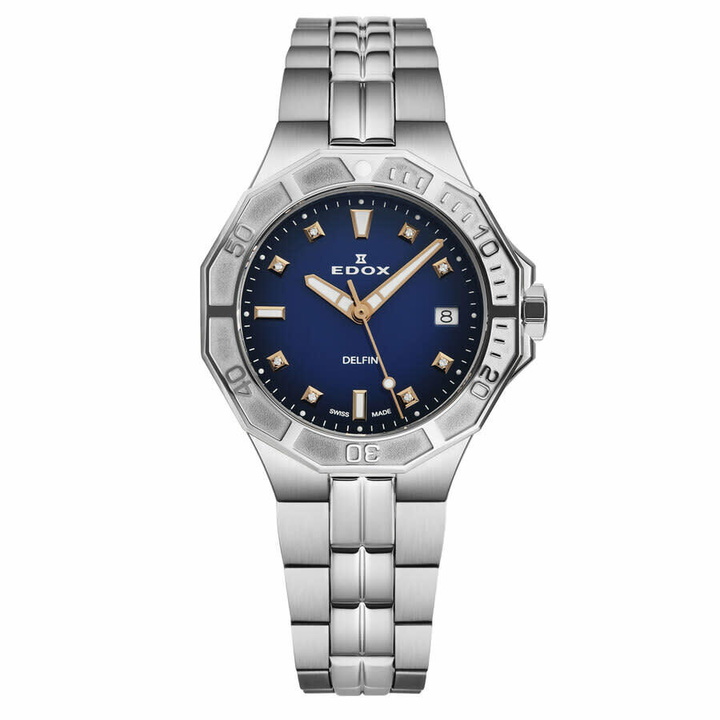 Photo: Edox Delfin Blue Dial Ladies Watch 53020 3M BUDDR