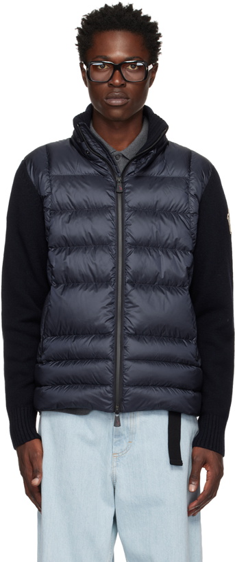 Photo: Moncler Grenoble Navy Padded Down Cardigan