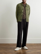 TOM FORD - Leather-Trimmed Suede Blouson Jacket - Green