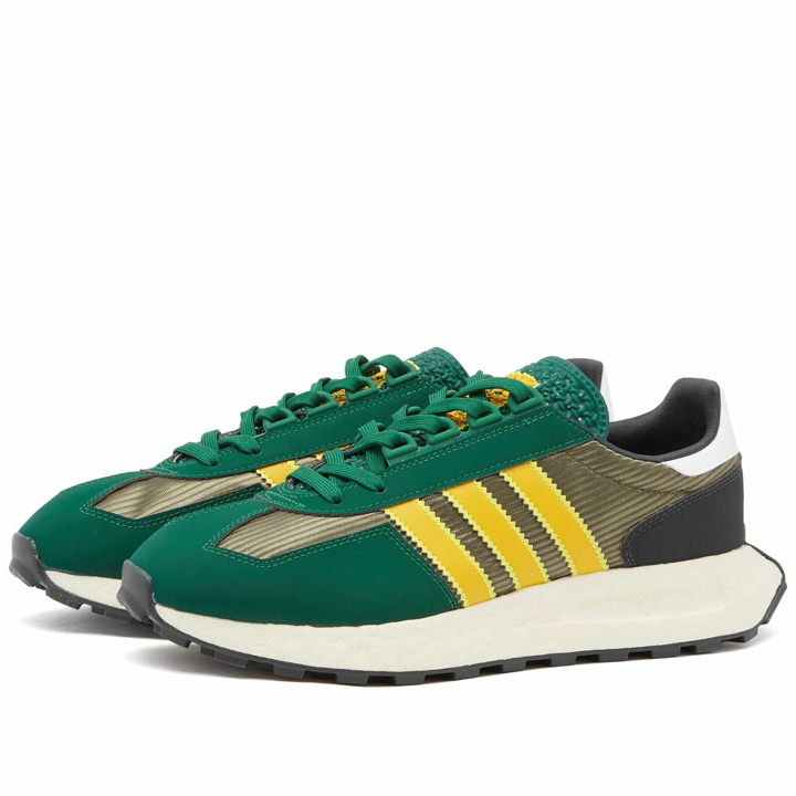 Photo: Adidas Men's Retropy E5 Sneakers in Olive Strata/Bold Gold