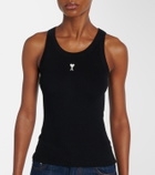 Ami Paris Ami de Cœur cotton jersey tank top