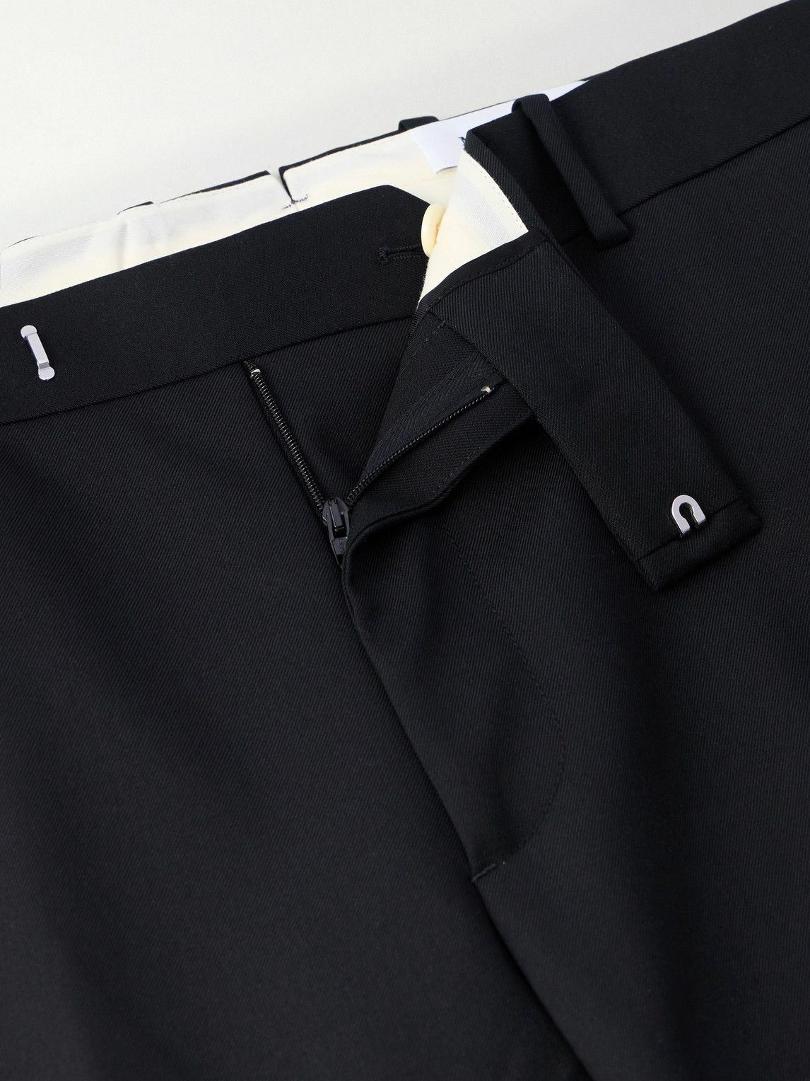 McQueen - Slim-Fit Straight-Leg Pleated Wool Trousers - Black