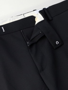 McQueen - Slim-Fit Straight-Leg Pleated Wool Trousers - Black