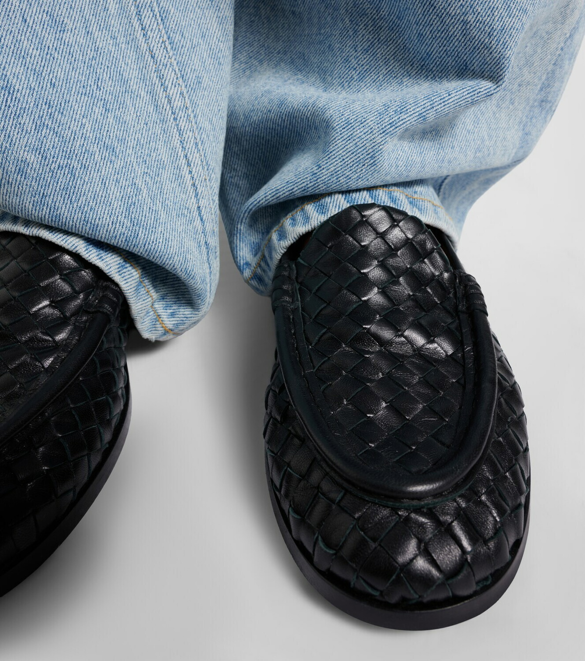 Bottega Veneta Silenzio Intrecciato leather loafers