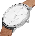 Mondaine - Helvetica No1 Light Stainless Steel and Leather Watch - Men - White
