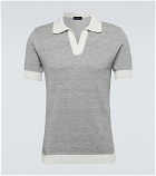 Thom Sweeney - Knitted cotton and linen polo shirt