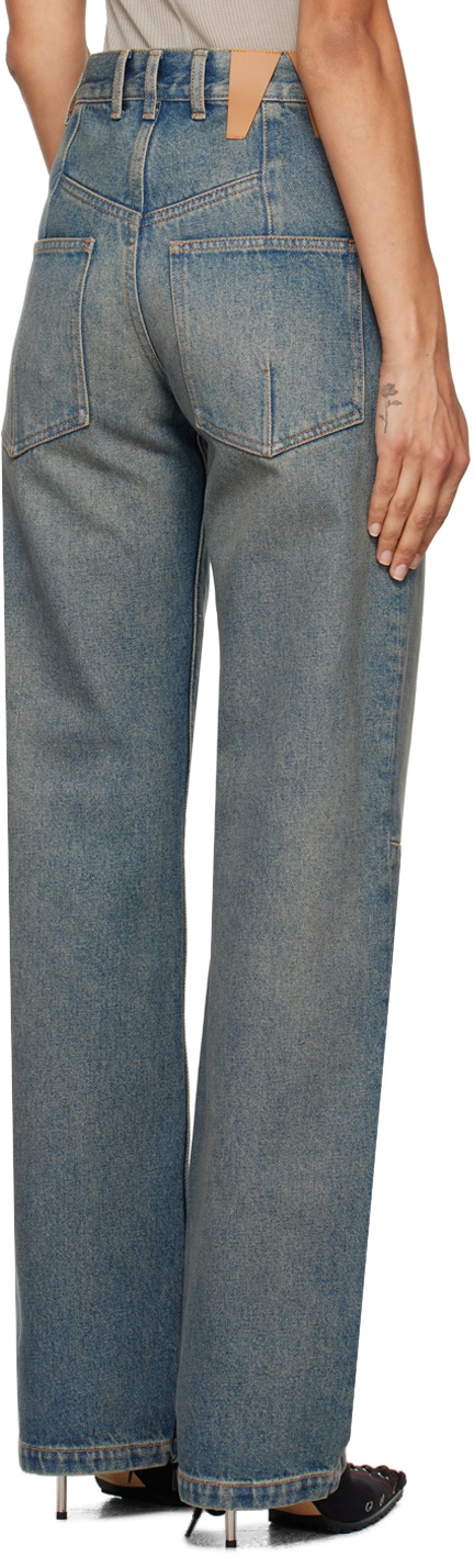 DARKPARK Blue Lu Straight Leg Fitted Jeans