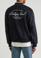Axel Arigato Chateau Axel Embroidered Wool-blend Bomber Jacket Navy