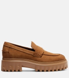 Hogan H700 leather platform loafers