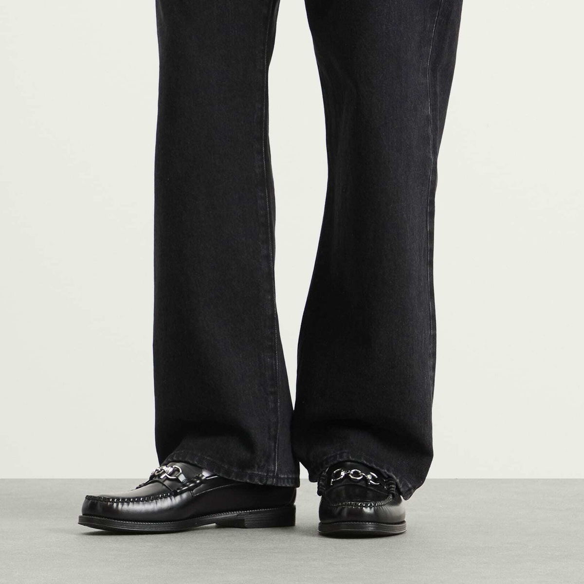 Bass Weejuns Men's x POP Traders Lincoln Easy Weejun Loafer in Black Leather