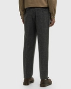 ØLÅF HOUNDSTOOTH PLEATED TAILORED PANT Grey Mens Casual Pant