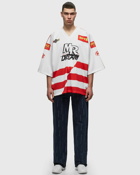 Martine Rose Oversized Football Top Red/White - Mens - Jerseys