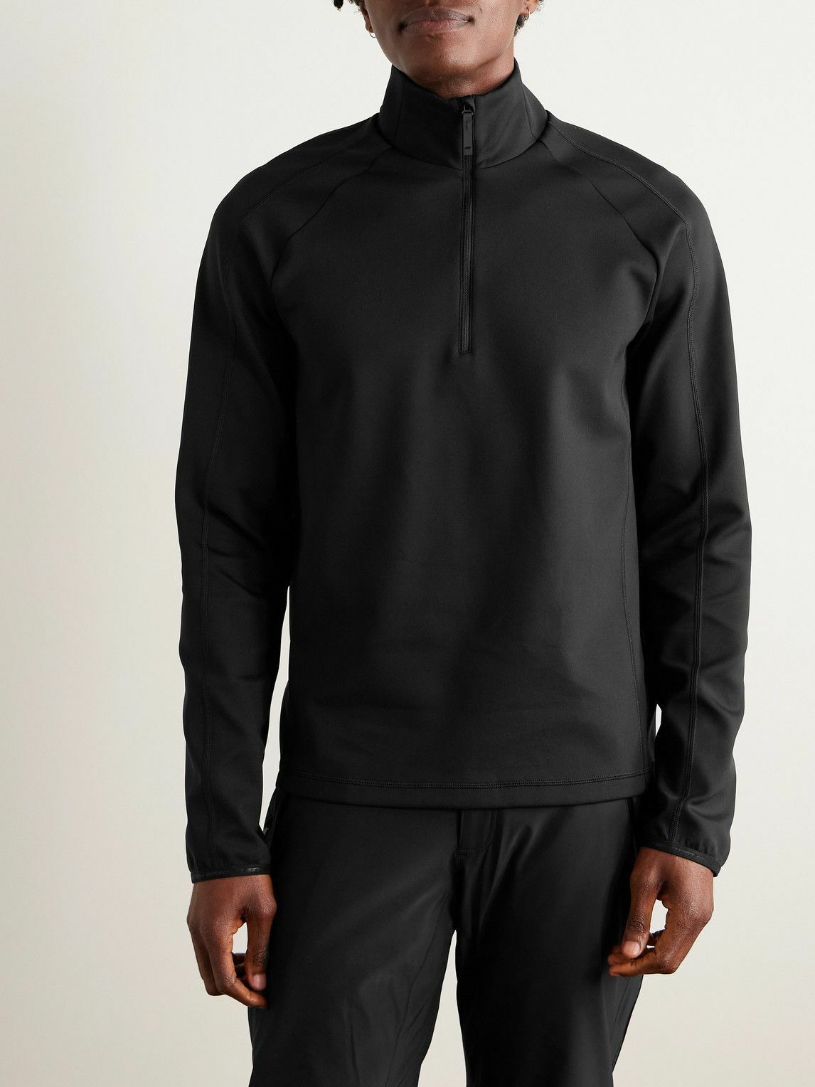 Aztech Mountain - Ajax Slim-Fit Stretch-Jersey Zip-Up Ski Base Layer - Black